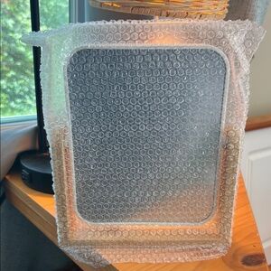 Modern Square Mirror with Rounded Edges - Wooden Frame